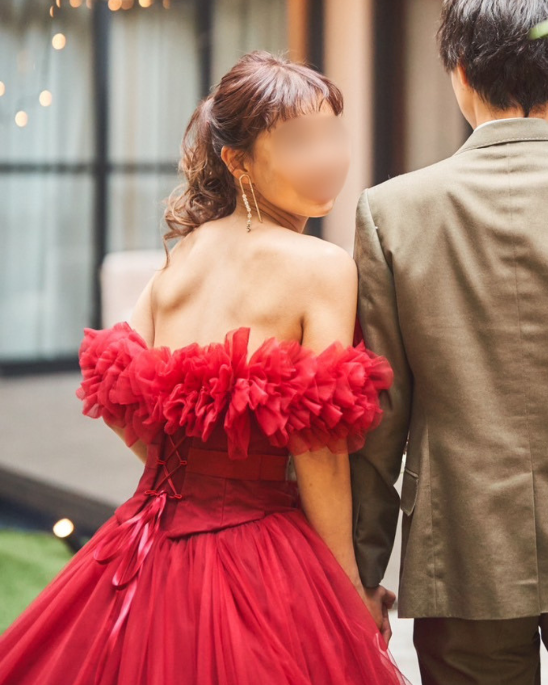 サポート後結婚式当日のドレス姿
